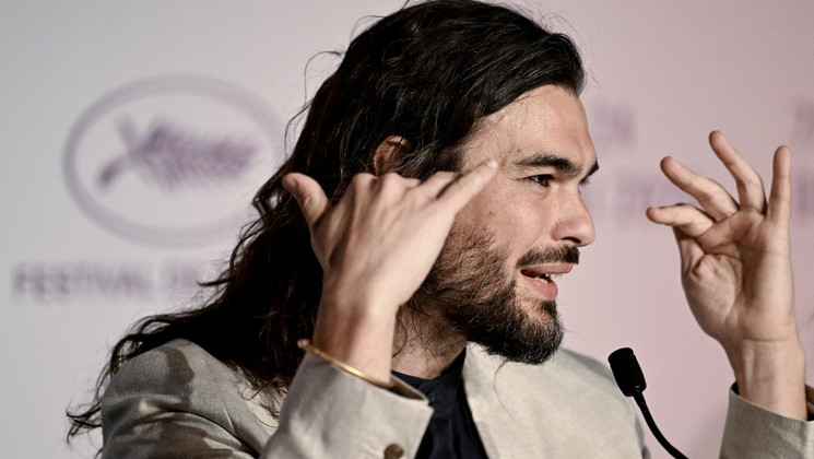 French-Spanish film director Oliver Laxe attends a press conference for the film "Sirat" at the 78th edition of the Cannes Film Festival in Cannes, southern France, on May 16, 2025. (Photo by Julie SEBADELHA / AFP)